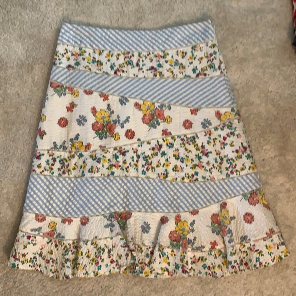 Odille mixed print skirt